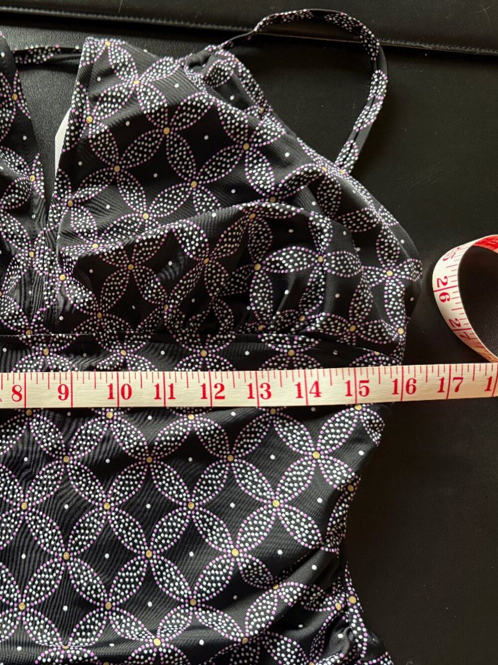 Women's Geometric Print One-Piece Halter Neck Swimsuit - Picture 10 of 13